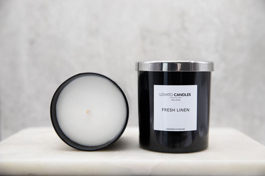 Luxury Black Candle - Fresh Linen
