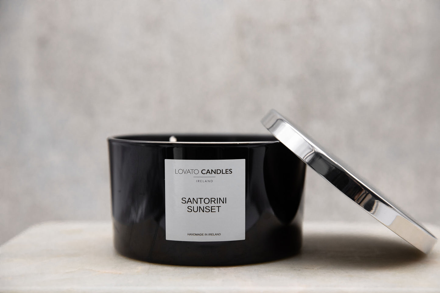 Black 3-Wick Candle - Santorini Sunset