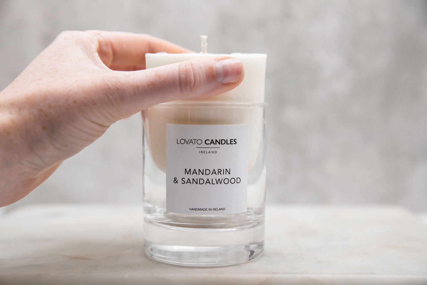 Clear Candle Refill - Mandarin & Sandalwood