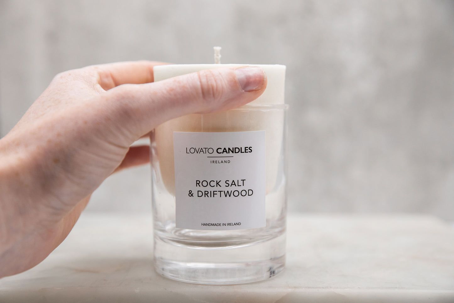 Clear Candle Refill - Rocksalt & Driftwood