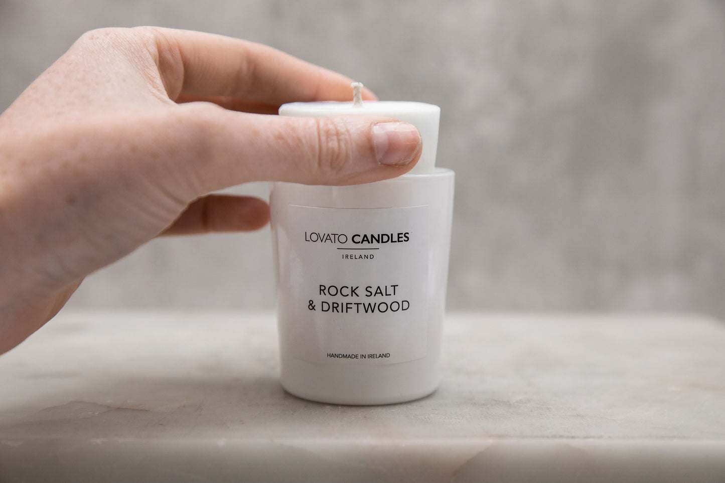 Votive Candle Refill - Rocksalt & Driftwood