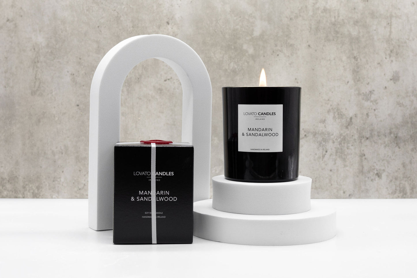 Luxury Black Candle - Mandarin & Sandalwood