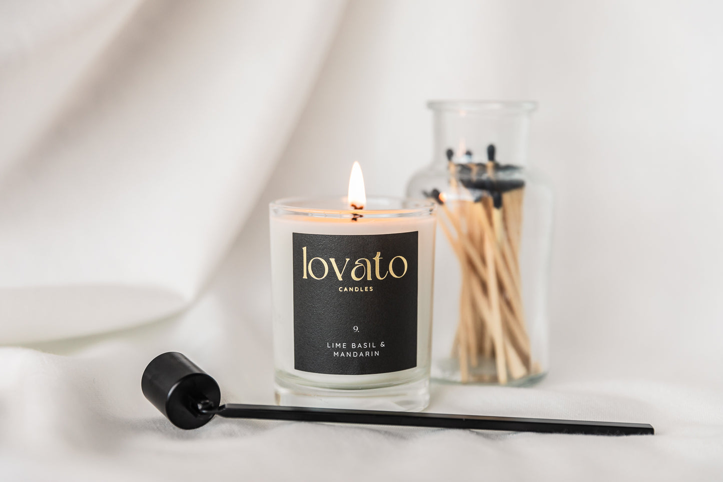 Luxury Scented Irish Soy Candle - Mandarin & Sandalwood Medium 160g