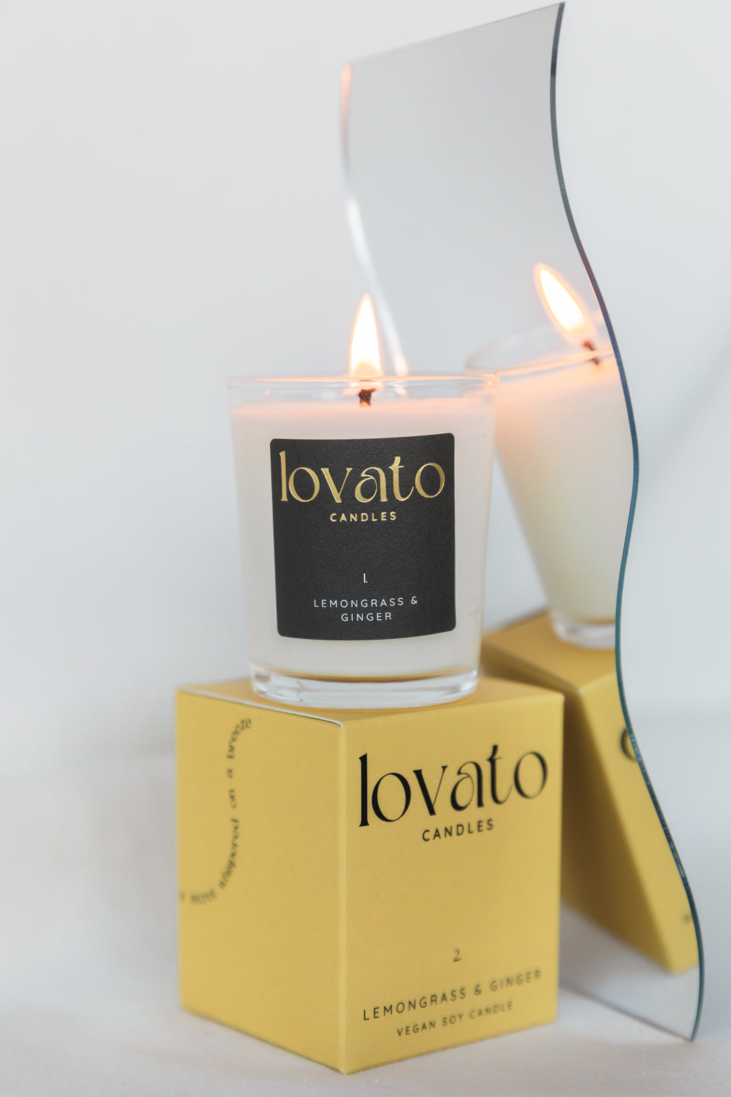 Luxury Scented Irish Soy Candle - Lemongrass & Ginger Medium 160g