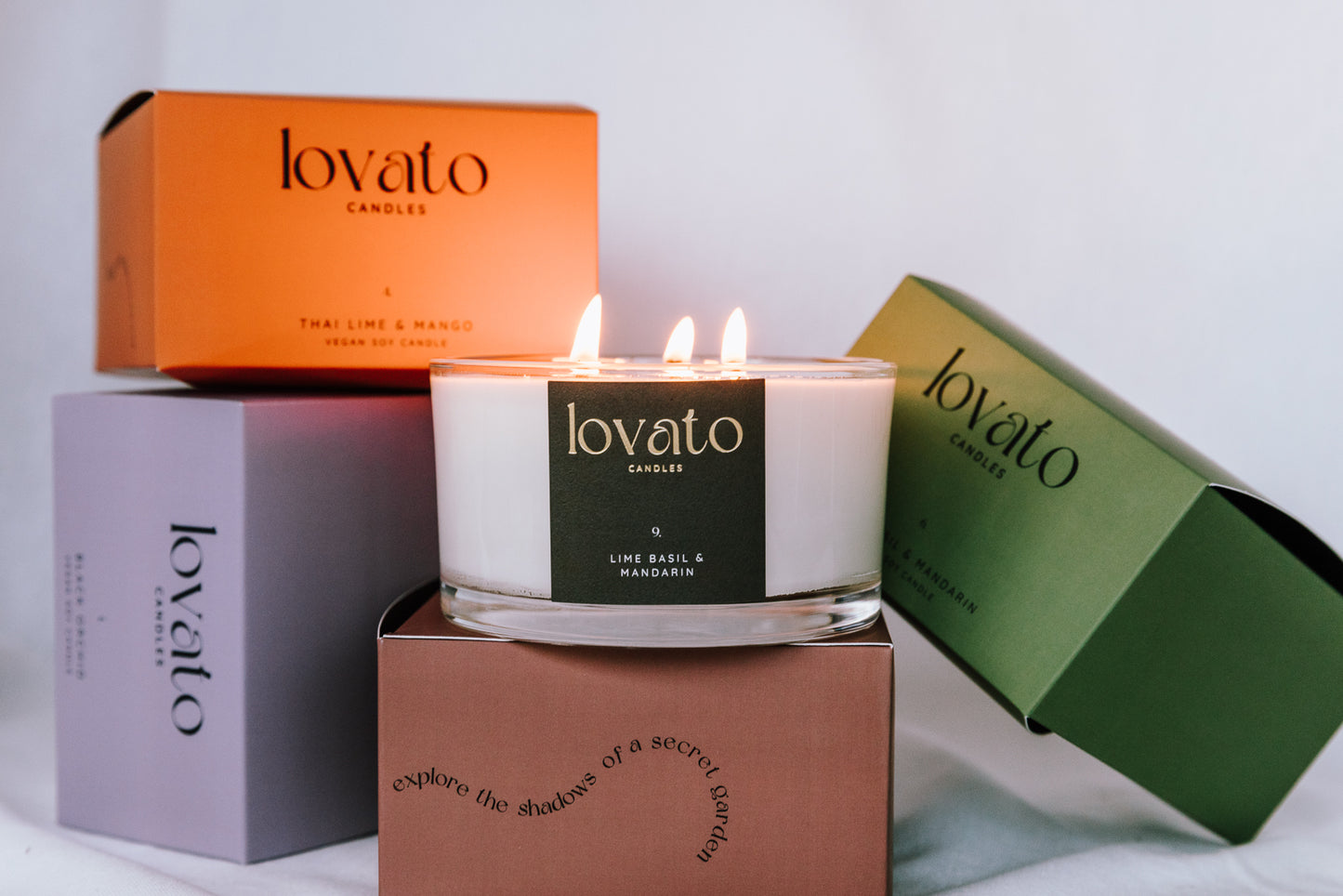 Luxury Scented Irish Soy 3-Wick Candle - Peony & Oud
