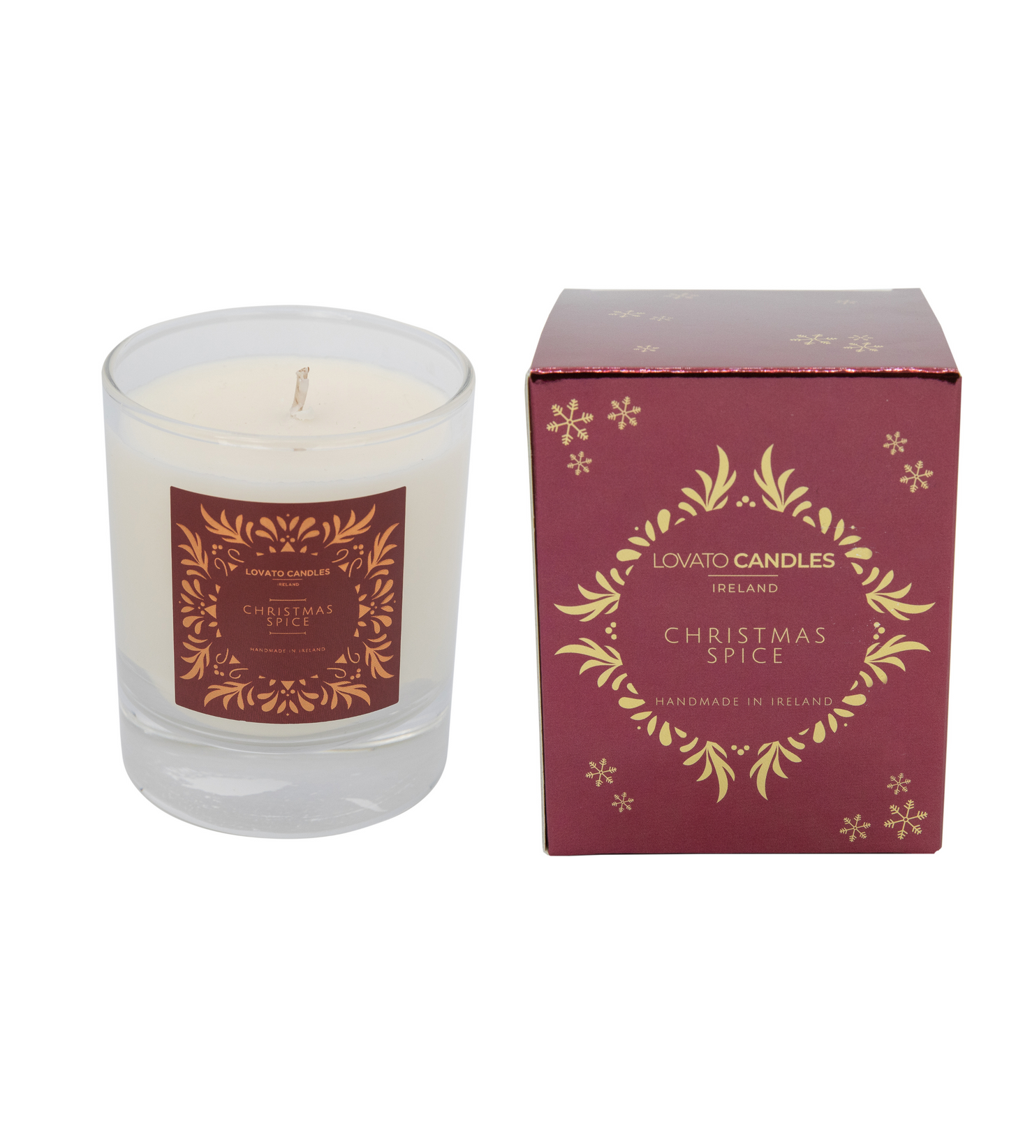 Clear Scented Candle with Luxury Box - Christmas Spice