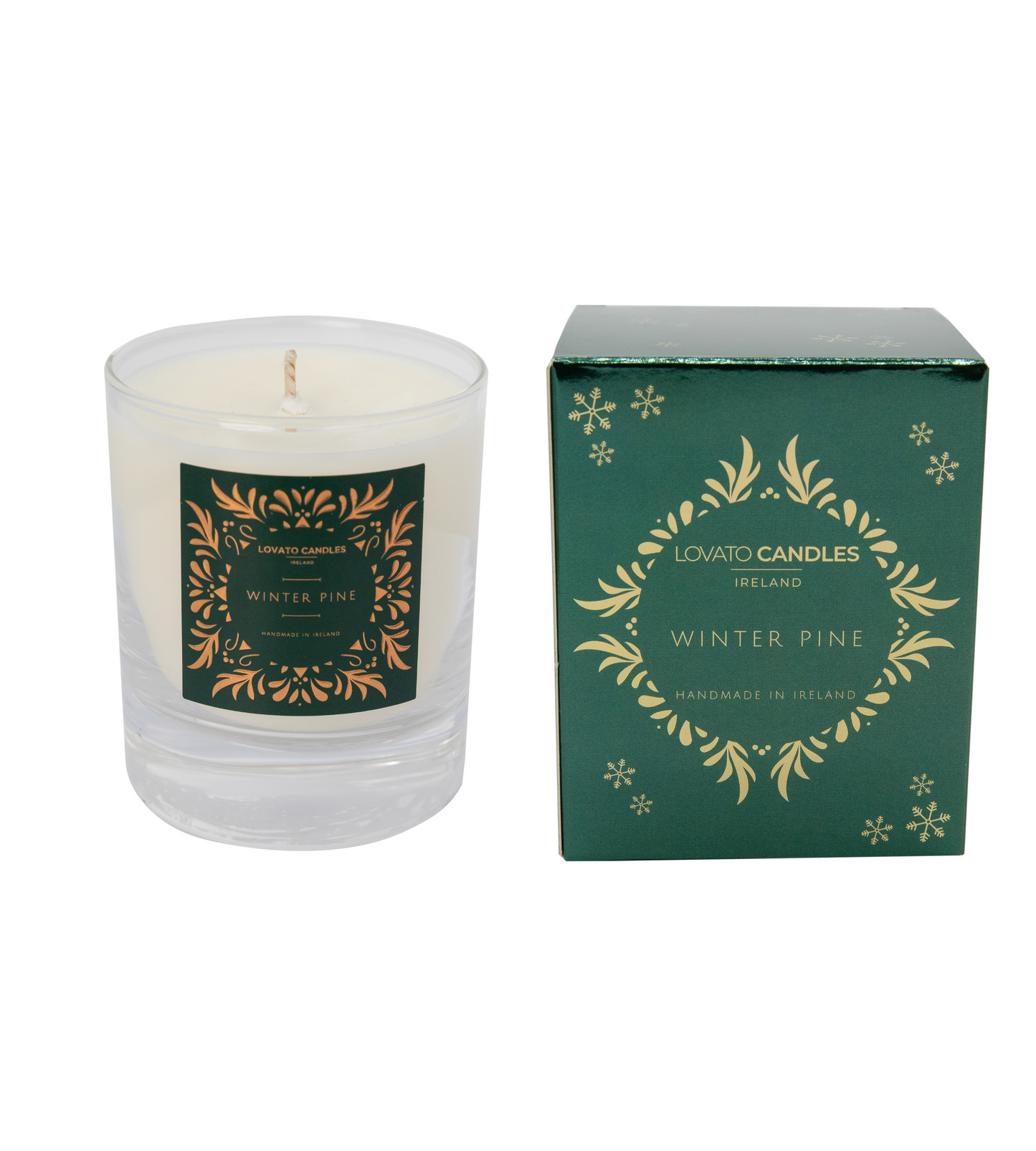 Clear Scented Candle with Luxury Box - Winter Pine