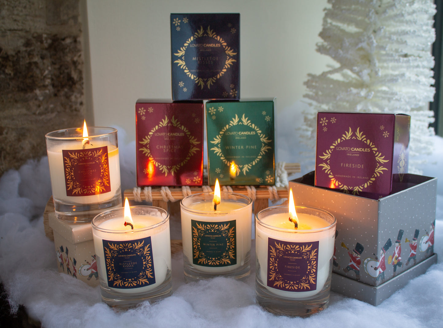 Clear Scented Candle with Luxury Box - Christmas Spice