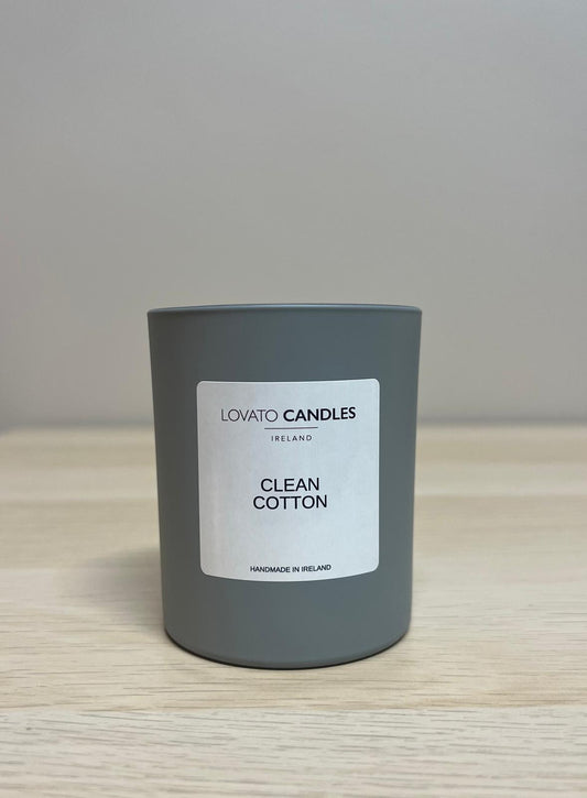 Luxury Grey Candle - Clean Cotton