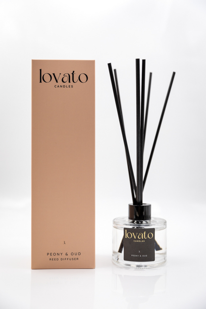 Scented Reed Diffuser Irish Made - Peony & Oud