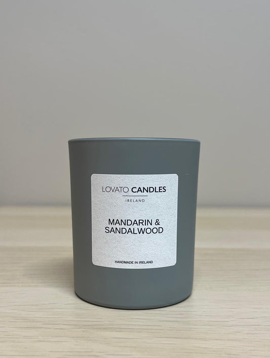 Luxury Grey Candle - Mandarin & Sandalwood