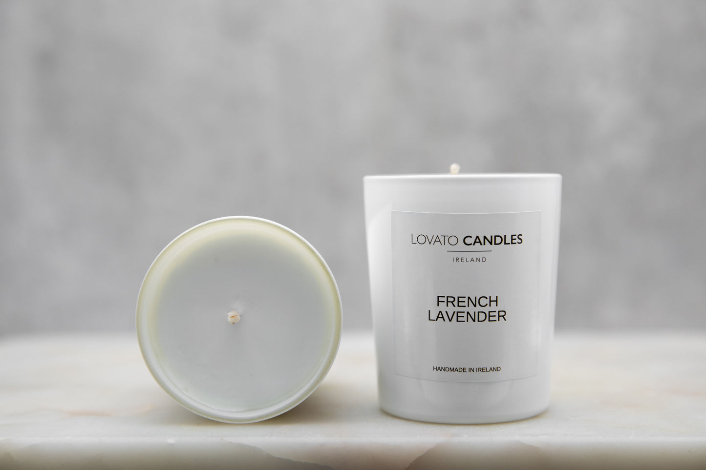 White Votive Candle - French Lavender