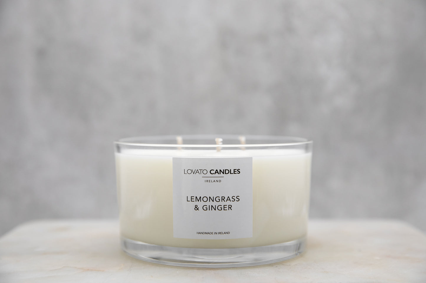 Clear 3-Wick Candle - Lemongrass & Ginger