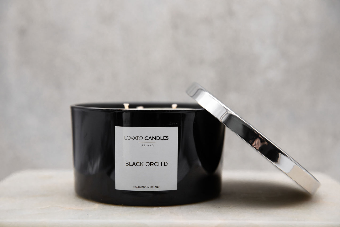 Black 3-Wick Candle - Black Orchid