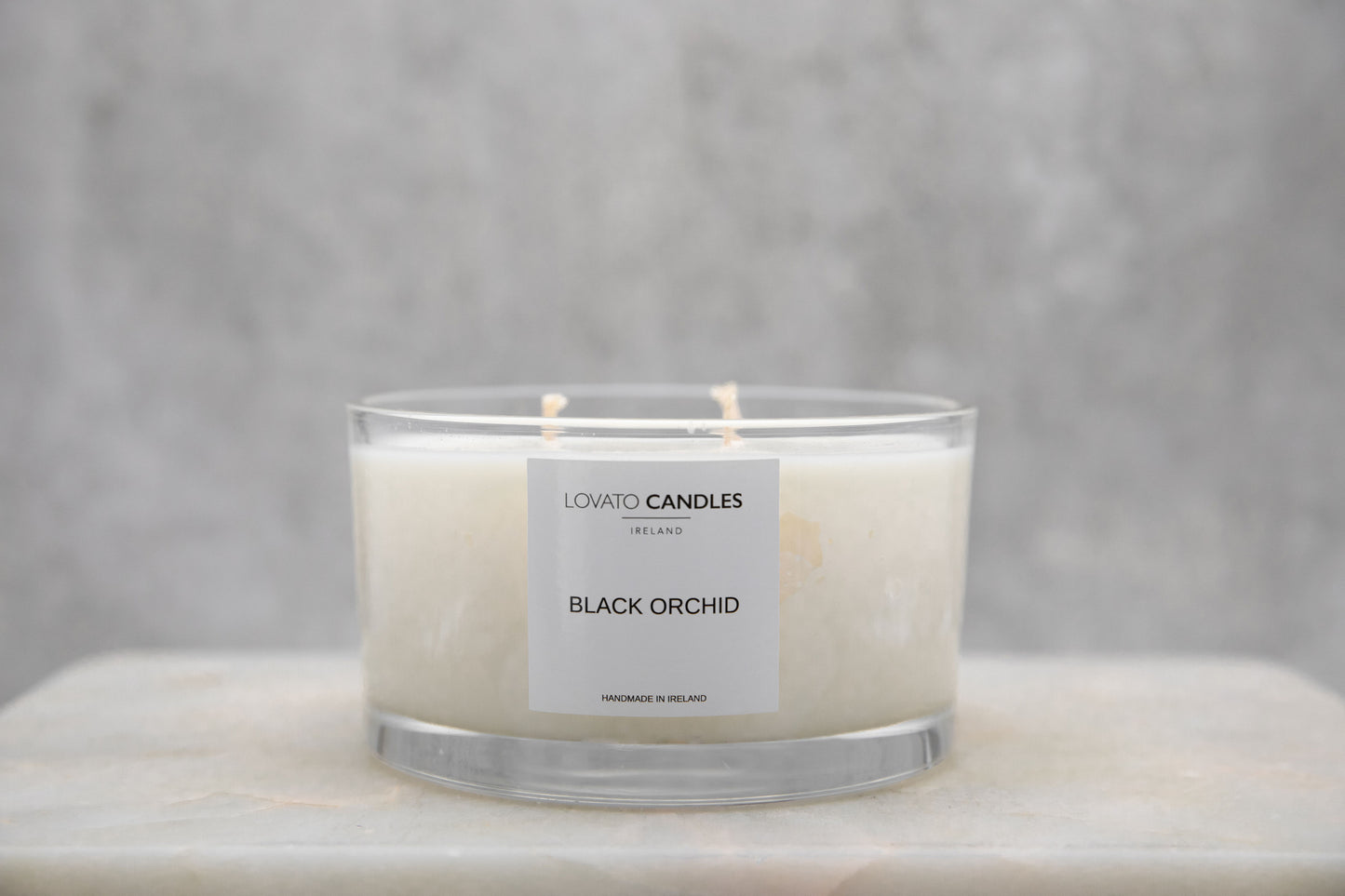 Clear 3-Wick Candle - Black Orchid