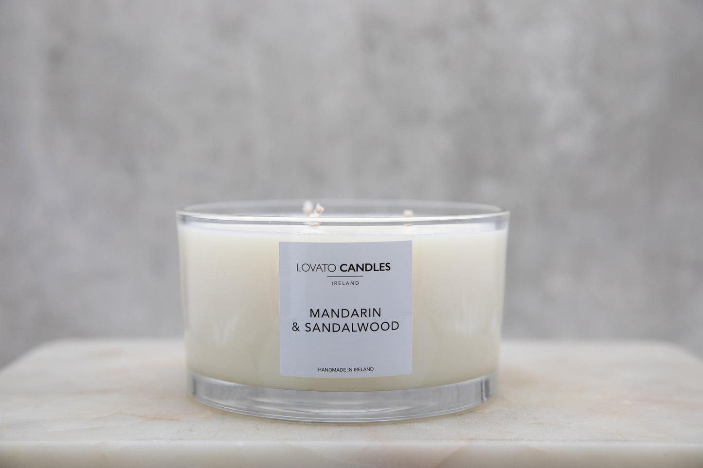 Clear 3-Wick Candle - Mandarin & Sandalwood