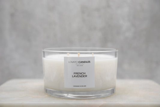 Clear 3-Wick Candle - French Lavender