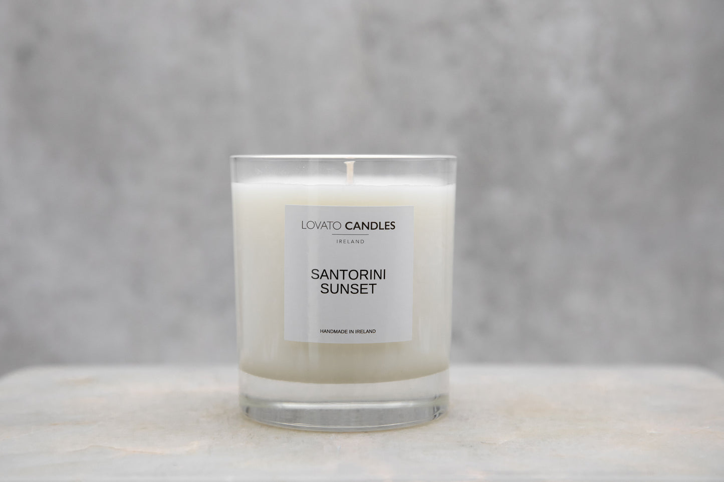 Luxury Clear Candle - Santorini Sunset