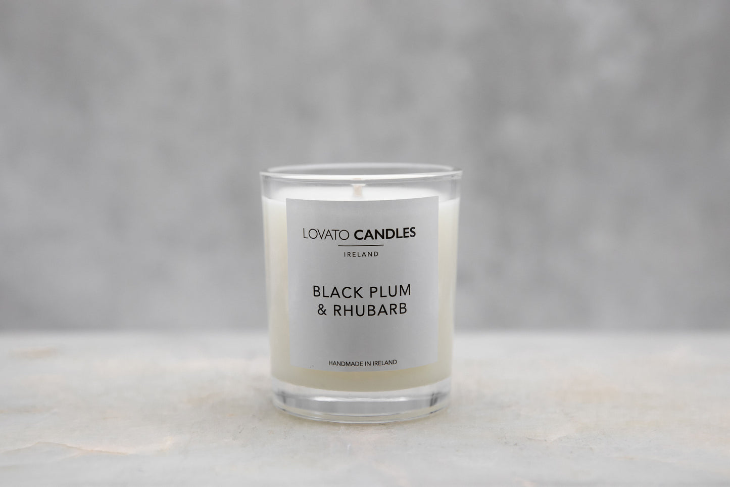 Clear Votive Candle - Black Plum & Rhubarb