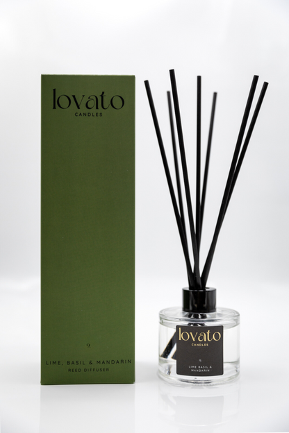 Scented Reed Diffuser Irish Made - Lime, Basil & Mandarin