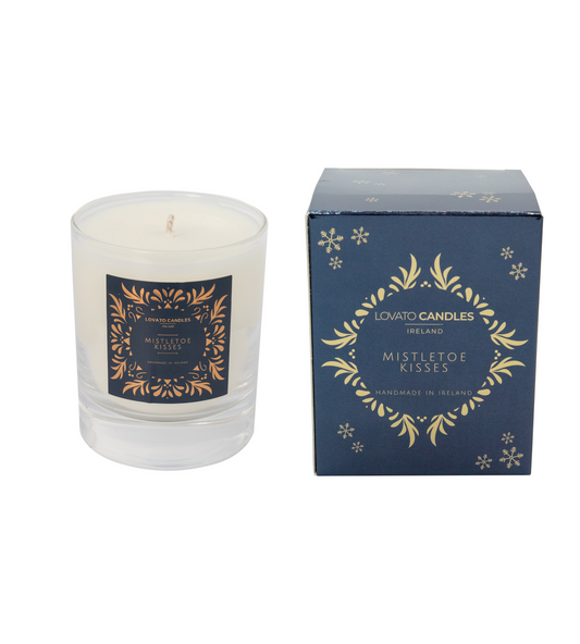 Clear Scented Candle with Luxury Box - Mistletoe Kisses