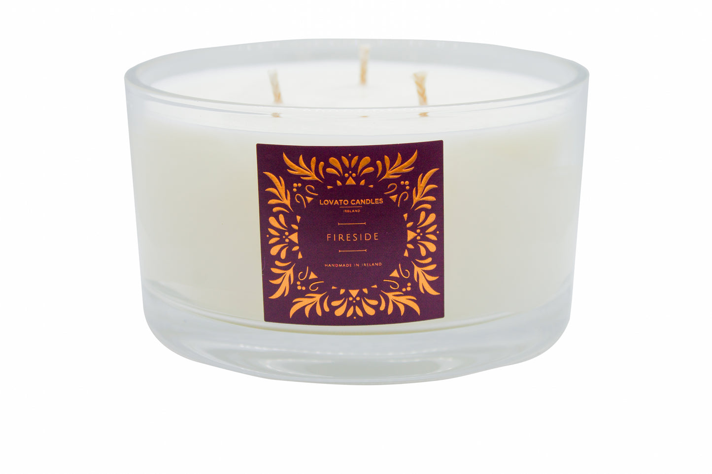 Clear 3-Wick Candle - Fireside